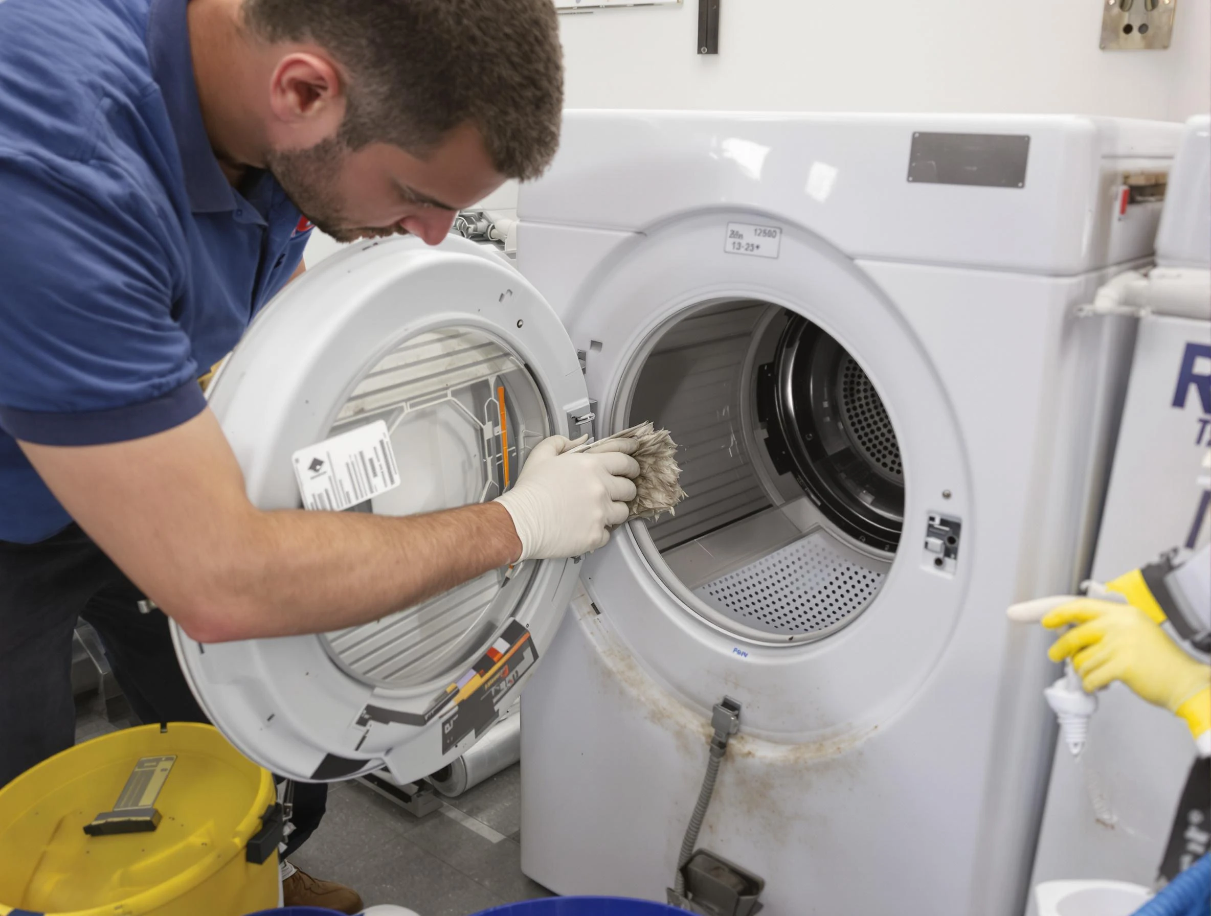 Edmond Dryer Vent Cleaning specialist performing detailed lint trap cleaning service in Edmond